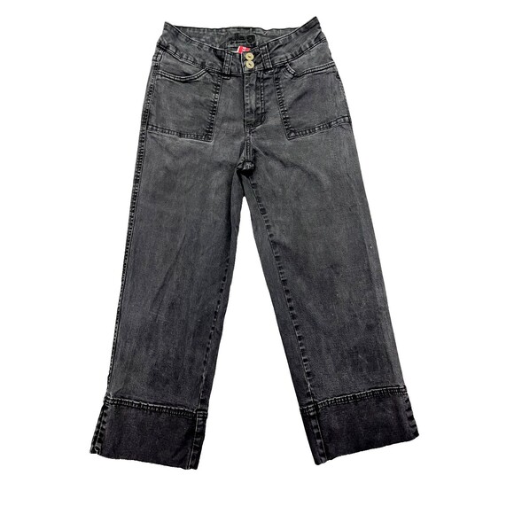 Jag Jeans Womens Size 2 Pockets Classic Fit‎ Denim Black Jean Capris - Picture 1 of 11